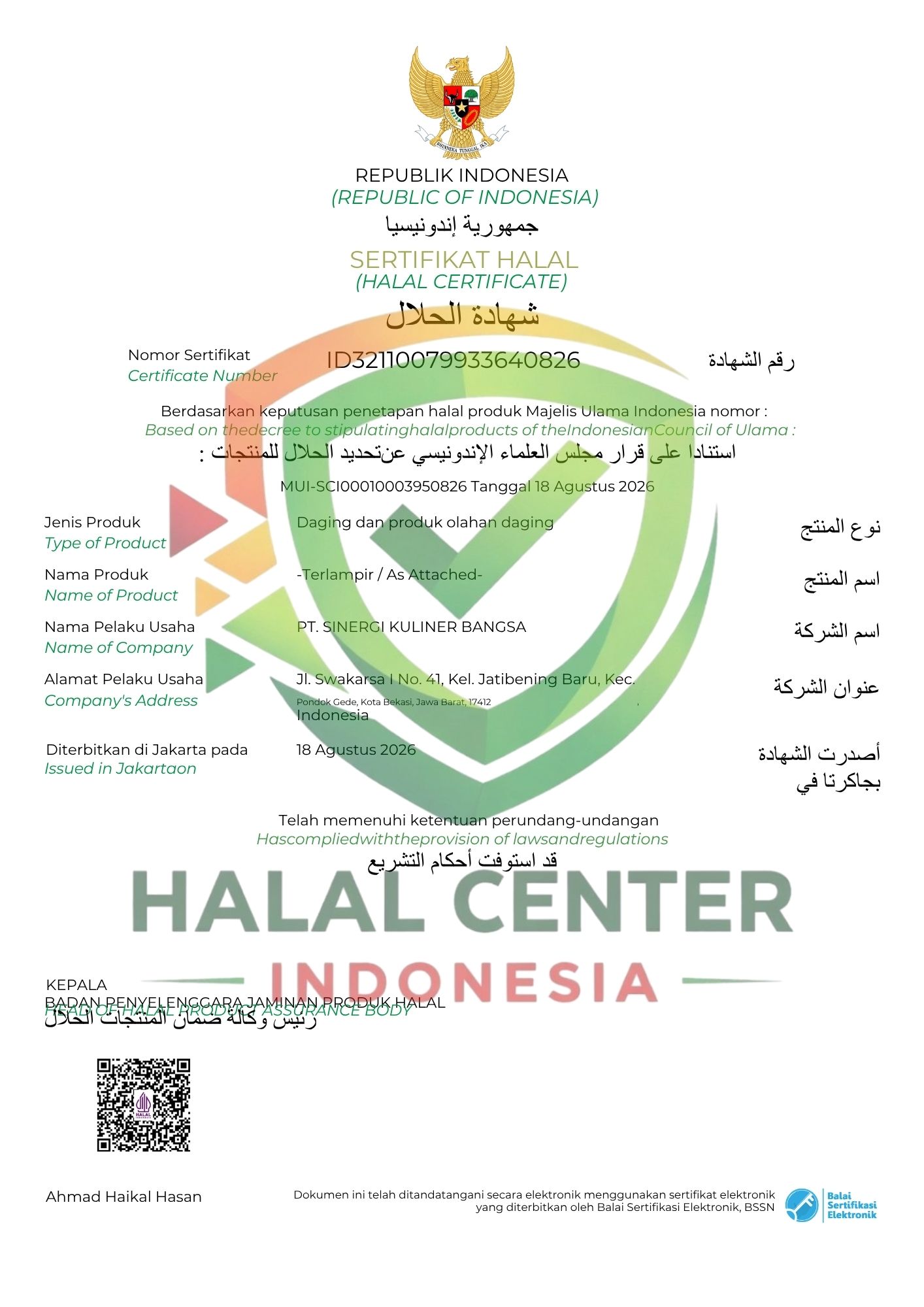 PT Sinergi Kuliner Bangsa